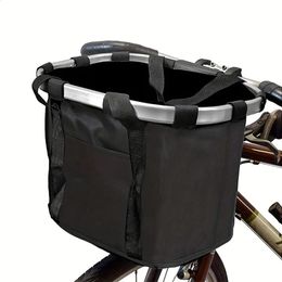 Panniers Bags Folding Bike Basket Bicycle Aluminium Alloy Front Bag Mountain Accessories Car 231030