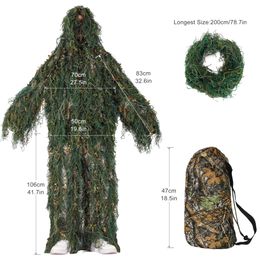 Hunting Sets Men Ghillie Suit Hunter Camouflage Clothes robe hunting clothes gilly suit Jungle