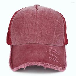 Ball Caps Baseball Hat Adjustable Summer Peaked Cap Hollow Out Anti-UV Cool Vintage Men