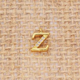 Charms Minimalist Initial Z Letter Necklace Pendant For Women Alphabet Jewellery Accessories Wholesale