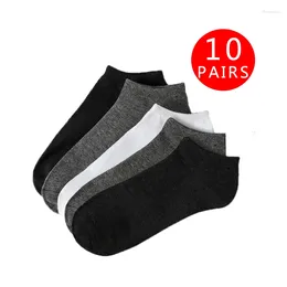 Men's Socks 10 Pairs Of Black Sports White Breathable Business Summer Comfortable Short Women's So