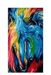 Imagem sem moldura cavalo animais diy pintura por números kit pintura acrílica sobre tela pintado à mão para decoração de casa 40x50cm5836209