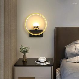 Wall Lamp Modern Style Black Sconce Glass Sconces Decorative Items For Home Bedroom Lights Decoration Turkish Led Applique