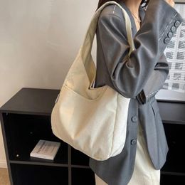 School Bags Big Canvas Shoulder Tote For Women Trend Designer Winter Side Bag Casual Style Shopper Shopping Travel Handbags