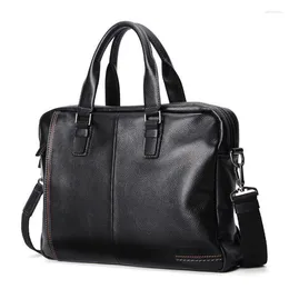 Briefcases Taobo 2023 Spot Business Travel Convenient Large Capacity Handbag Leisure Solid Leather Shoulder Bag