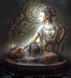 Chinese Dunhuang Kwanyin goddess High Quality Handcrafts HD Print portrait Art Oil painting On canvas Multi sizes Frame Options D6253214