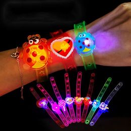 Party Favour 6PC Kids Birthday Supplies LED Cartoon Light Up Watch Toys Boys Girls Wedding Guest Souvenirs Christmas Gifts Pinata