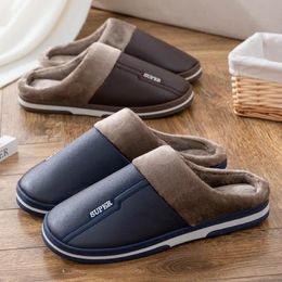 Slippers Size 47 48 49 50 Men Autumn Winter Warm Big Size Waterproof Slippers Large Size Home Bedroom Casual Shoes House Indoor Slides 231031