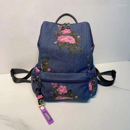 School Bags CFUN YA Fashion Denim Print Backpack For Women Large Capacity Anti-Theft Bagpack Female Travel Bag Rucksack Bolsas Femininas