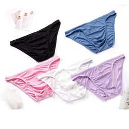 Underpants Summer Men'S Underwear U Convex Micro Thread Home Mens Pants Thin Ice Silk Fashion Sexy Briefs Unerpants Size M-2XL