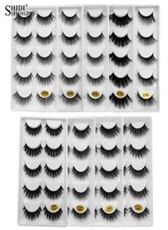 3D Mink False Eyelashes 5 pairs Natural Long Thick Eye Lashes Hand made Reusable Makeup eyelash extensions Tool4225678