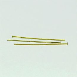 Beadsnice gold plated brass head pin for jewelry making flat head straight pins jewellery findings whole ID 12927226P