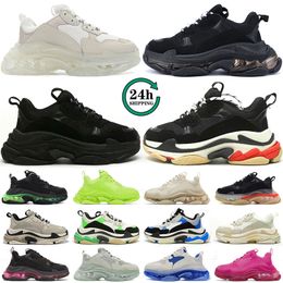 Triple s Herren Damen Freizeitschuhe Designer Plateau Sneakers Schwarz Weiß Beige Teal Blau Bred Rot Rosa Herren Sneaker Jogging Walking Fashion