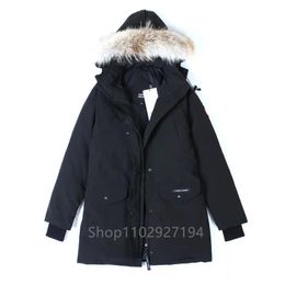 Women's Down Parkas Winter CG Womens Trilliums Parka Down Jackets Coat Thick Wind Waterproof Outerwear High Quality Real Coyote Fur 231031