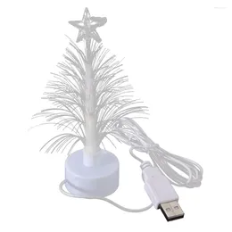 Christmas Decorations Colourful Optic Tree USB Powered Led Desk For Bedroom Shopping Mall Home Trees Decoration