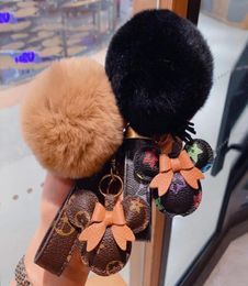 Mouse Diamond Design Car Keychain Favour Flower Bag Pendant Charm Jewellery Keyring Holder for Men Gift Fashion PU Leather Animal Key5264573