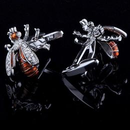 Crystal shirt cufflinks for mens Jewelry Cuff link Whole Luxury Button Male High Quality Animal guests259U