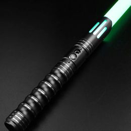 Led Rave Toy Lightsaber Metal RGB Laser Sword Light Sabre Toys 7 Colour Change Kids Soundfonts Force FX FOC Blaster Jedi Gift 231030