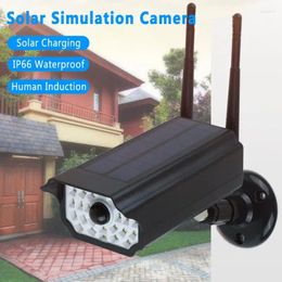 Outdoor Indoor Fake Dummy Imitation CCTV Security Camera Solar LED Garden Light Simulated Smart Home Safety