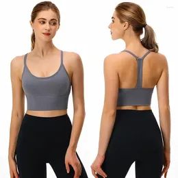 Yoga Outfit Beautiful Back Sports Bra Shockproof Running No Steel Ring Breathable Vest Style Fitness Underwear Large Size