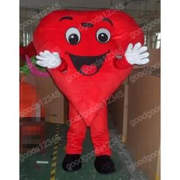 Christmas Red Heart Shape Mascot Costumes Halloween Fancy Party Dress Adult Size Cartoon Character Carnival Xmas Advertising Birthday Party Outdoor Outfit