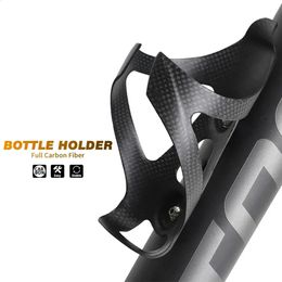 Water Bottles Cages 3K Full Carbon Fibre Bicycle Bottle Cage MatteGlossy MTB Road Bike Holder Ultra Light Cycle Equipment 231030