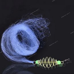 1PC Spring Shoal Fishing Net with Night Luminous Bead Ball Solid Ring Fishing Connector For Freshwater Fishing Tackle Supplies Fishing AccessoriesFishing Net