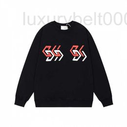 Women's Hoodies & Sweatshirts Designer Mirror Letter Printing Men's and Women's Loose Loop Round Neck Sweater KLO0