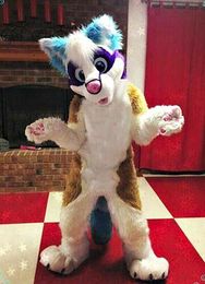 2024 Halloween Fur Furry Husky Dog Fox Mascot Costume Cartoon Anime theme character Adult Size Christmas Carnival Birthday Party Fancy Outfit