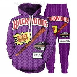 New Men/womens Backwoods Honey Berry Blunts Funny 3d Print Crewneck Hip Hop Sweatshirt and Pants 2 Pcs Hoodies