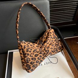 Evening Bags Leopard Pattern Shoulder Bag For Women Designer Hobos Fashion Underarm Shopper Purse Vintage Female Cloth Handbag Tote