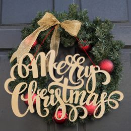Other Event Party Supplies Customised Merry Christmas Sign Decoration Hanging Holidays Ornaments Decor for Tree Outdoor Indoor Wall 231030