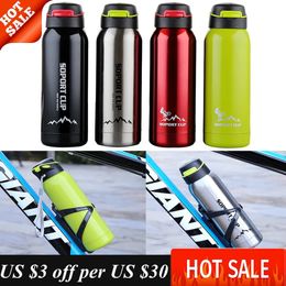 Water Bottles Cages Original 500ML Bicycle Cycling Drink Bottle Outdoor Sport Stainless Steel Thermal MTB Bike Kettle Drinkware 231030