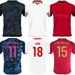 Mens 15 EN NESYRI Soccer Jerseys Sevillas 18 SOW 6 GUDELJ 9 MIR 10 RAKITIC OCAMPOS PEDROSA NAVAS TORRES FERNANDO SUSO LUKEBAKIO LAMELA Football Shirt Kits 2023 24 Club