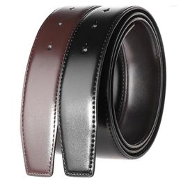 Belts 3.4cm Wide Double-sided Cow Reversible Leather Pin Buckle Belt Without For Men Personality With Holes