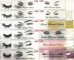 Semitransparent Logo Customised Logo and Designs for Private Sticker Label Used for Mink Lashes Natural 3D Mink Eyelashes False L2089930