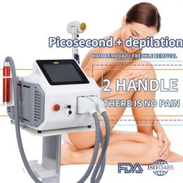 Picosecond 2 in 1 high power laser diodes beauty machine painless laser permanent hair removal tattoo removal Pigment Removal Acne Treatment Skin Rejuvenation