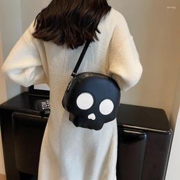 Halloween Gift Bag Women Funny Ghost Shoulder Black White Cute Handbags Chic Ins Crossbody Shopper