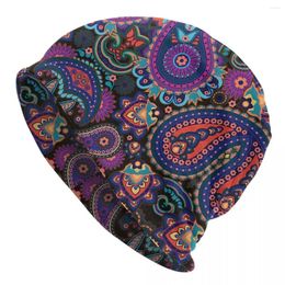 Berets Bonnet Hats Paisley Style Men Women's Thin Hat Oriental Patterns Textiles Autumn Spring Cap Street Skullies Beanies Caps