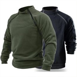 Mens Hoodies Sweatshirts Tactical Outdoor Jacket Hoodie Hunting Clothes Warm Fleece Zippers Pullover Windproof Thicken Winter Male Thermal Coat 231031