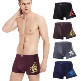 Underpants 4 Pcs Big Size Men Boxer Briefs Modal Man Sexy Underwear Boys Student Undies Homme Boxers Trunks Shorts L XL XXL 3XL2743