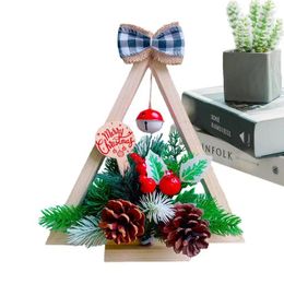 Christmas Decorations Desk LED Tree Lighted Ornaments Centrepieces Pine Material Decoration Supplies For Bedroom Coffee Shops