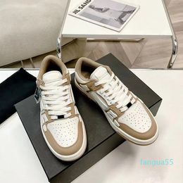 2023-RUNWAY Skeleton Top Dupe Sneakers Casual Flat Real Leather Womens Mens Shoes