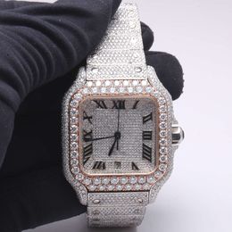 couple hip hop vvs with gra certified gold diamond Customise case skeleton stainls steel ladi s925 moissanite watch6KLK