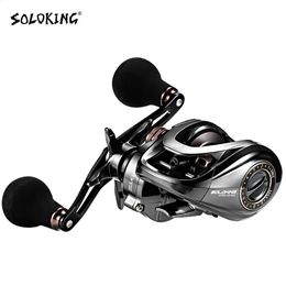 Fly Fishing Reels2 SOLOKING HIAW200 Baitcasting Reel Betriel 9 5KG Max Drag 12 Bearing 5 4 7 2 Gear Ratio Baitcaster Reels 231030