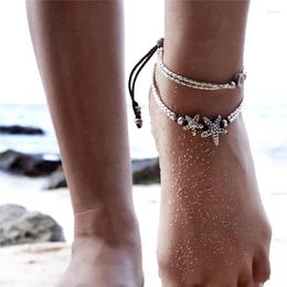 Anklets Summer Sea Anklet Female On Foot Ankle Bracelets Jewellery For Women Delicate Lady Chic Sandals Accessories Wholesale