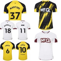 Mens 4 HOEDT Soccer Jersey Watfords 10 LOUZA 24 DELE-BASHIRU 45 ANDREWS 7 INCE 5 PORTEOUS 18 ASPRILLA 37 MARTINS 19 YOUSSOUF 9 RAJOVIC Football Shirt Kits Club 2023/24