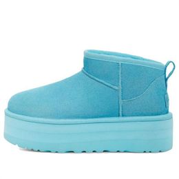 shoes Purely handmade custom-made men's and women's shoes, fashionable and warm snow boots UG Classic Ultra Mini Platform Boot 'Sky' 1135092-SSKY