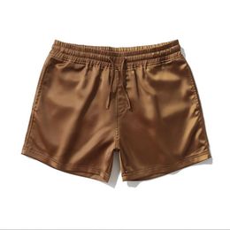 Men Cute Mini Short Shorts Sexy Summer Brown Shorts Plus Size Boys Lace-Up Running Sports Board Gym Vintage Beachwear217g