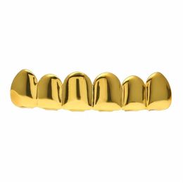 Hip Hop 24k Gold Rhodium Plated Teeth Grillz Top Bottom Grill For Halloween Christmas Party Vampire Teeth For Men2683